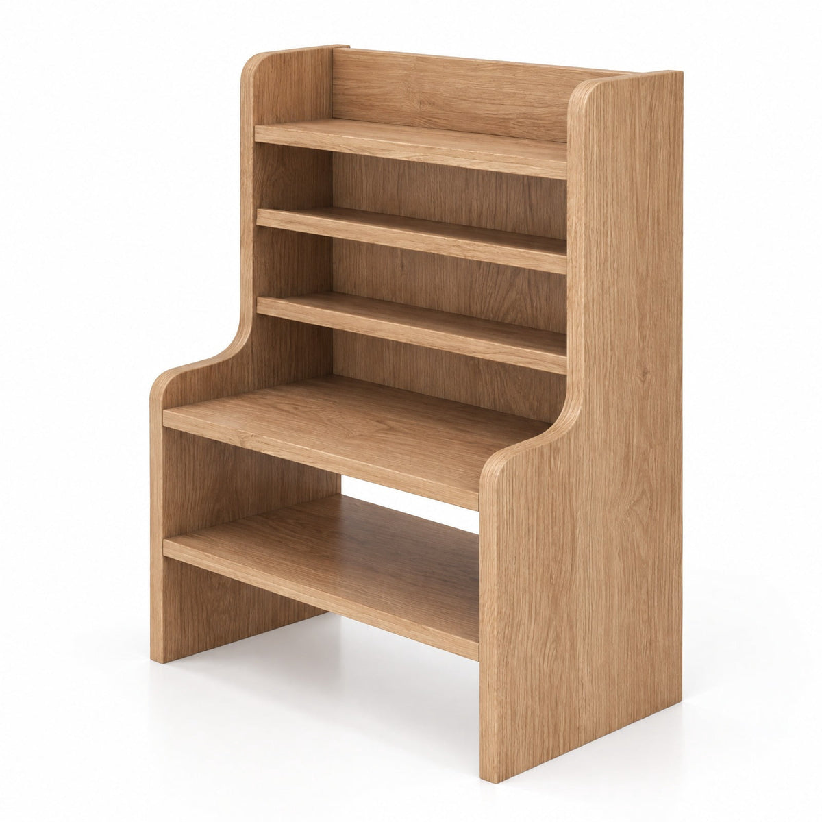 Airfind Desktop Organizer 6-Tier Mini Storage Rack with 2 Removable Shelves, 55 lbs Capacity, Engineered Wood Frame, 12 x 6.5 x 16.5 Footprint