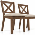 Airfind Dining Chair Set of 2 Modern Kitchen Chair with Upholstered Seat, Brown, The stable structure ensures a weight capacity of up to 400 lbs