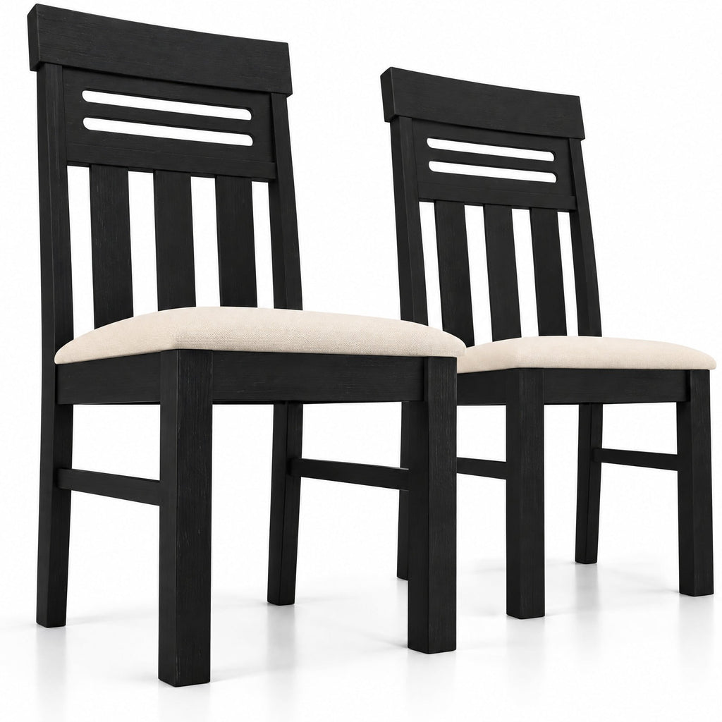 Airfind Dining Chairs High Back Dining Room Chairs Set of 2, Capacity 330 lbs Capacity, Rubber Wood PU Leather Frame, 19.5 x 17.5 x 38 Footprint
