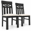 Airfind Dining Chairs Set of 2 High Back Dining Room Chairs with Padded Seat and Rubber Wood Frame, 330 lbs Capacity, 19.5 Inch x 17.5 Inch x 38 Inch Footprint