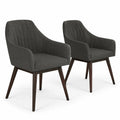 Airfind Dining Chairs Set of 2 Upholstered Accent Chairs with Comfy Padded Backrest and Seat, 286 lbs Capacity, Black