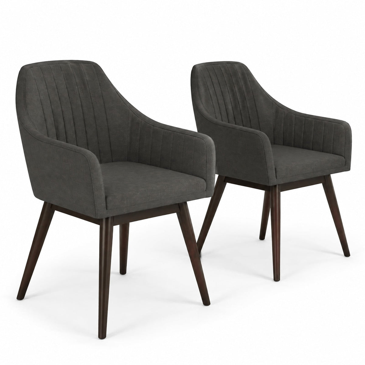 Airfind Dining Chairs Set of 2 Upholstered Accent Chairs with Comfy Padded Backrest and Seat, 286 lbs Capacity, Black