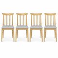 Airfind Dining Chairs Set of 4 Fabric Upholstered Kitchen Armless Chairs with Rubber Wood Frame, 330 lbs Capacity, 18 x 21 x 36 Footprint