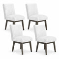 Airfind Dining Chairs Set of 4 Fabric Upholstered Kitchen Chairs with Padded Seat and Rubber Wood Legs, 400 lbs Capacity, 18 x 26 x 36 Footprint