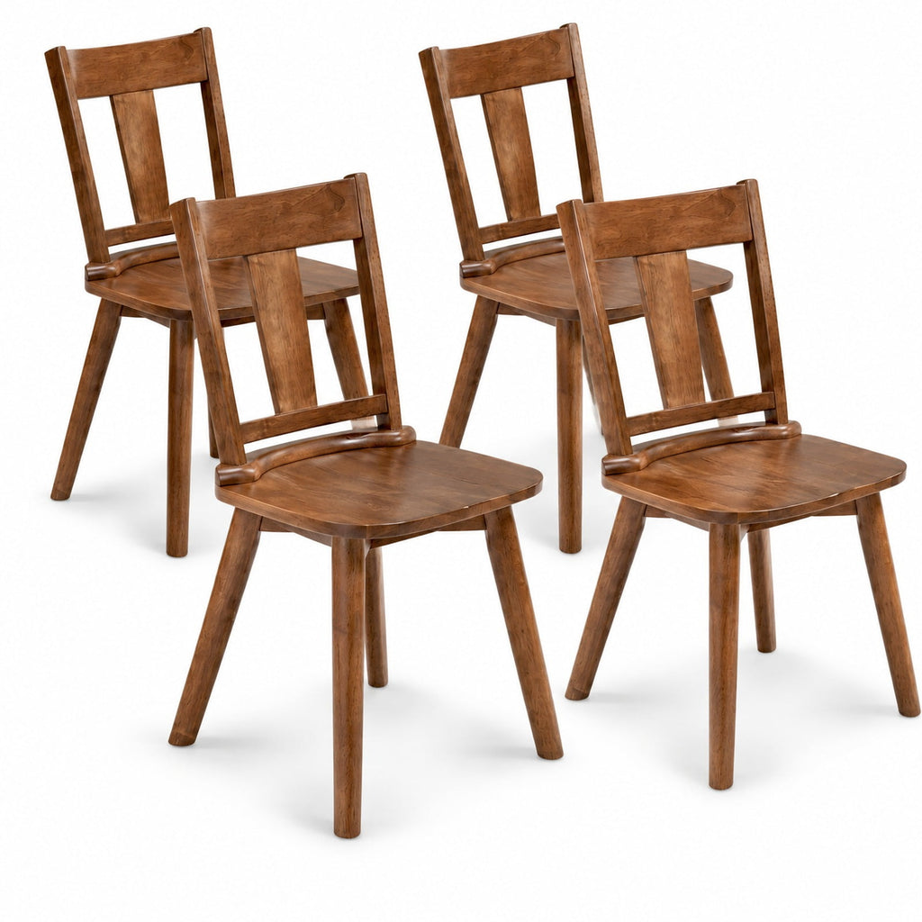 Airfind Dining Chairs Set of 4 with Solid Wood Backrest for Kitchen Dining Room, 400 lbs Capacity, Rubber Wood Frame, Unspecified