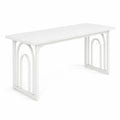 Airfind Dining Table for 6-8 People 63 Inch Rectangular Farmhouse Kitchen Table, MDF Metal Frame, 63 x 24 x 30 Maximum Weight 330 lbs Footprint