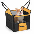 Airfind Dog Car Seat Cover with Mesh Window for Small and Medium Dogs, 600D Oxford Fabric Sponge PVC 210D Oxford Fabric Frame, Black
