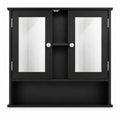 Airfind Double Door Wall-Mounted Bathroom Mirror Cabinet with Storage Shelf, 44 lbs Capacity, Engineered Wood Frame, 20in x 3.5in x 16in Footprint
