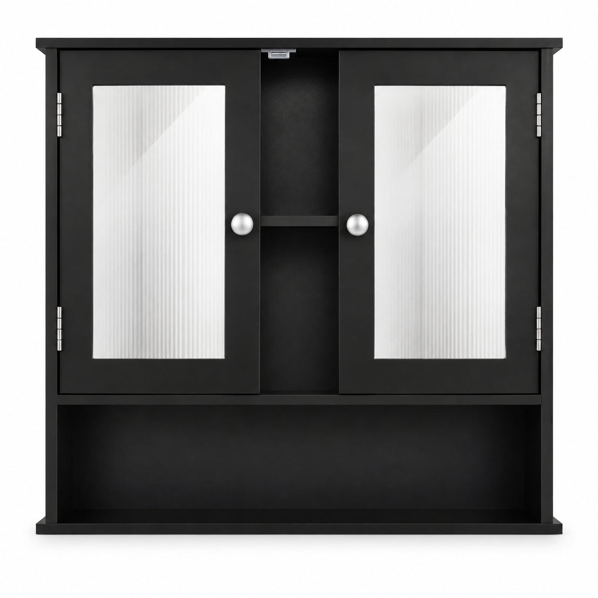 Airfind Double Door Wall-Mounted Bathroom Mirror Cabinet with Storage Shelf, 44 lbs Capacity, Engineered Wood Frame, 20in x 3.5in x 16in Footprint