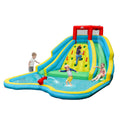Airfind Double-Side Inflatable Water Slide Park with Climbing Wall, Dual Slides, Splash Pool and Water Cannon, 178x144x92in Bounce House for Kids 3-8