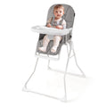 Airfind Easy Clean Compact Highchair with Removable Adjustable Tray and PU Seat Cushion, 33 lbs Capacity, PP Frame, for 6 months-3 years old, Gray