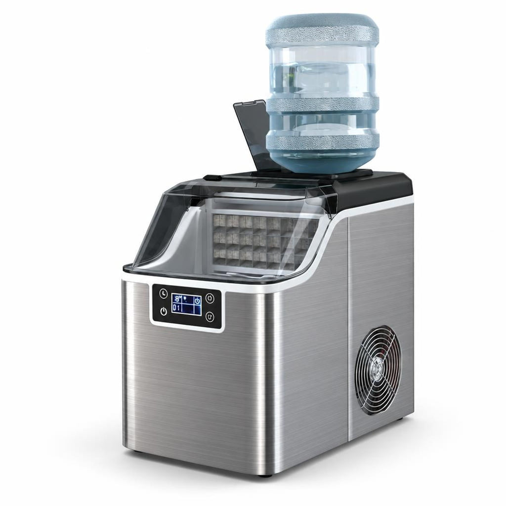 Airfind Electric Countertop Ice Maker with Ice Scoop and Basket, Stainless steel PP Frame, 10 x 14 x 15 Footprint, Silver