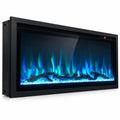 Airfind Electric Fireplace In-wall Recessed with Remote Control and Adjustable Color and Brightness-42 Inches for Everyday Use, Black