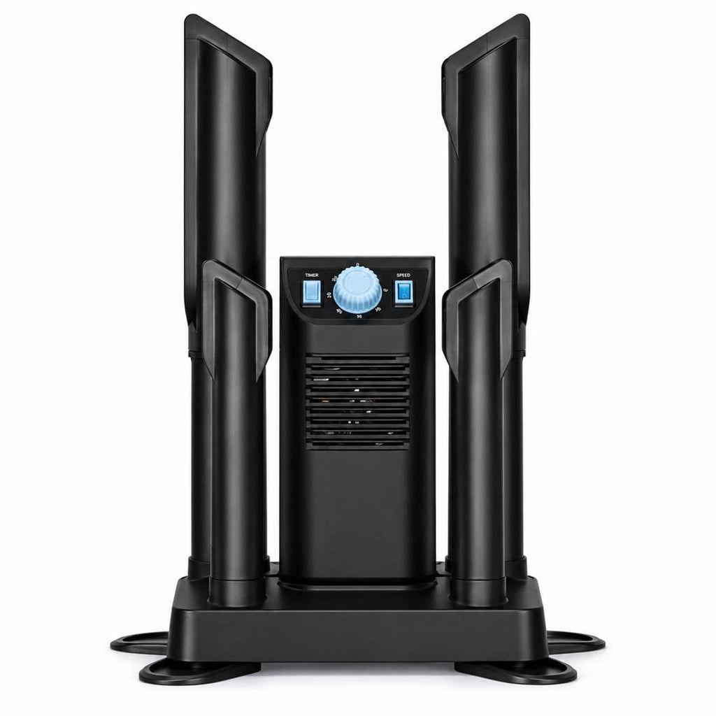 Airfind Electric Shoe Boot Dryer 4 Shoes with 180 Mins Timer Ozone Disinfection, PP fiberglass ABS Frame, Black