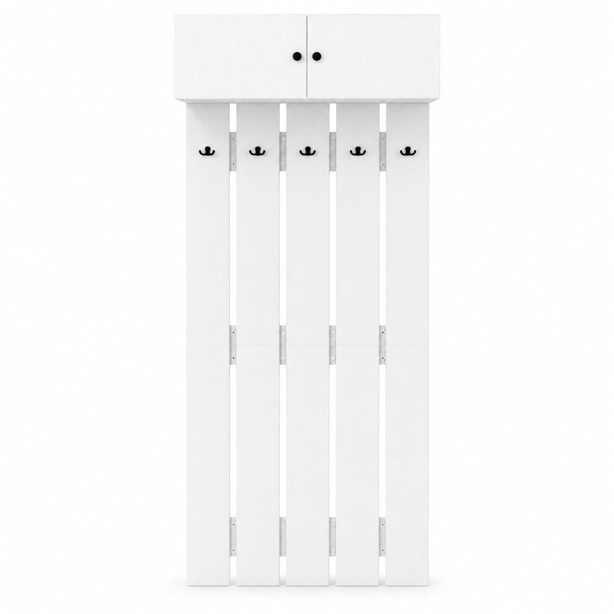 Airfind Entryway Wall Coat Rack Wall Mounted Coat Clothes Rack, 145 lbs Capacity, Engineered Wood Frame, 35.4in x 13in x 82.7in Footprint, White