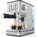 Airfind Espresso Machine 20 Bar Compact Stainless Steel Coffee Maker with Milk Frother, PP ABS Stainless Steel for Convenient Everyday Use, Silver