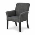 Airfind Executive Guest Chair Reception Waiting Room Arm Chair, 330 lbs Capacity, Rubber Wood Sponge Linen Fabric/Dutch Velvet Frame, Grey
