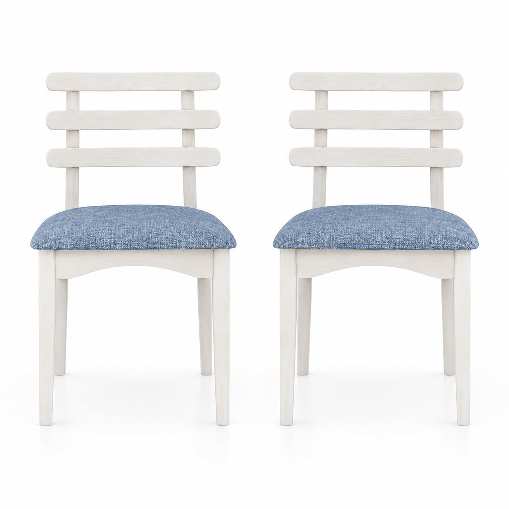 Airfind Fabric Kitchen Side Chairs with Rubber Wood Frame and Padded Seat, Chair 350 lbs Capacity, Rubber Wood Sponge Polyester Fabric Frame