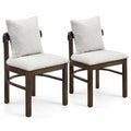 Airfind Fabric Upholstered Wood Dining Chairs Set of 2 with Removable Pillow, 330 lbs Capacity, MDF Sponge Rubber Wood Polyester Frame, Gray