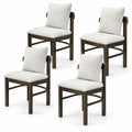 Airfind Fabric Upholstered Wood Dining Chairs Set of 4 featuring Removable Pillow, 330 lbs Capacity, MDF Sponge Rubber Wood Polyester Frame, Gray