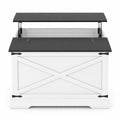 Airfind Farmhouse Lift Top Coffee Table with Hidden Storage Compartment, 132 lbs Tabletop Capacity, Engineered Wood MDF Metal Frame, Black
