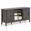 Airfind Farmhouse TV Stand for TVs up to 65 Inch Entertainment Center with 2 Storage Cabinets, 120 lbs Capacity, Engineered Wood Rubber Wood Frame