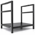 Airfind Firewood Log Rack with Unique Handle and Raised Feet, 110 lbs Capacity, Steel Frame, 16 x 13.5x 14 Footprint, Black