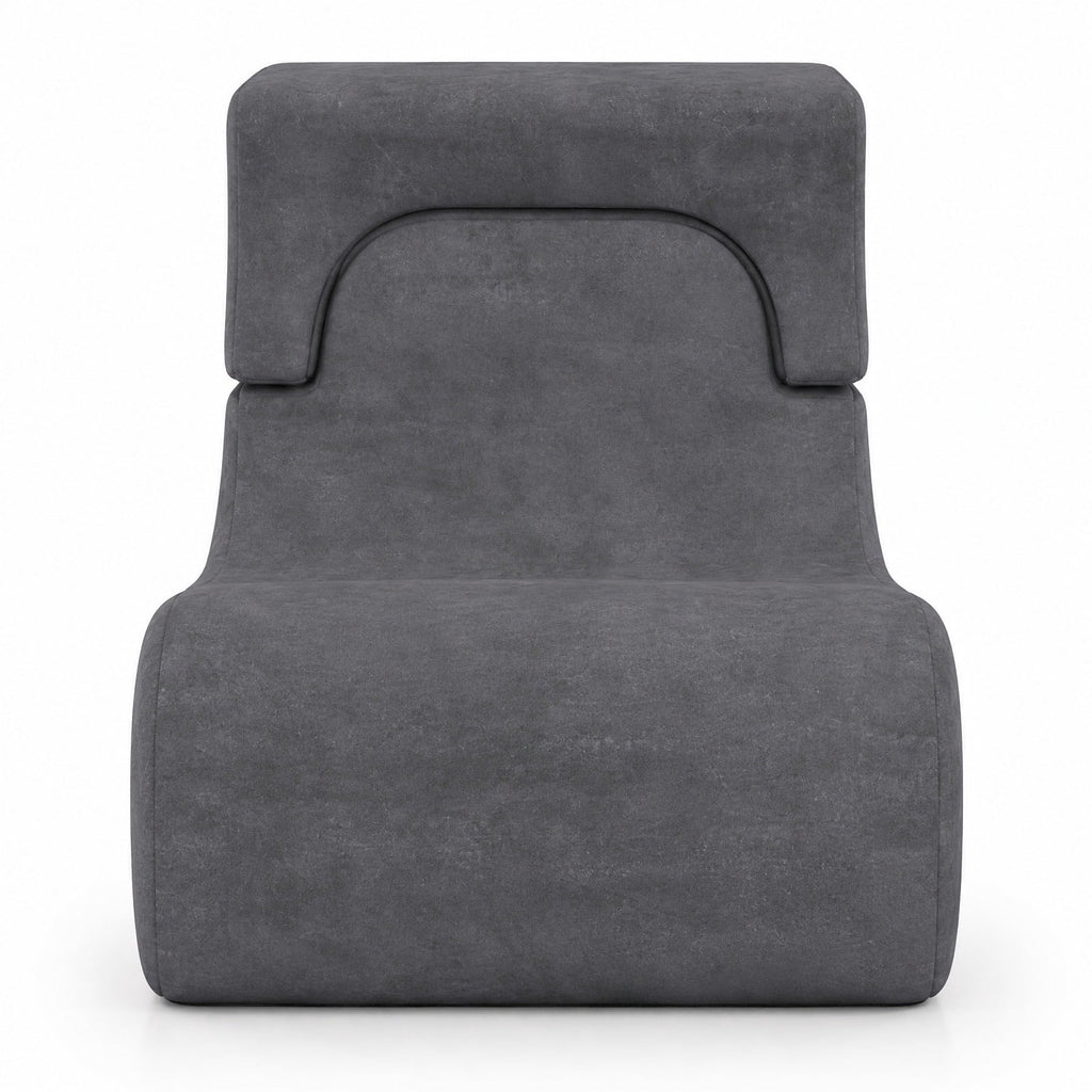 Airfind Floor Chair, Lazy Sofa with Detachable Headrest, 350 lbs Capacity, Ice Velvet Sponge Frame with Functional Design, Gray
