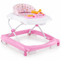 Airfind Foldable Baby Walker with 3 Adjustable Heights and Padded Seat, 26.5 lbs Capacity, PP Frame, for 7-14 months, Pink