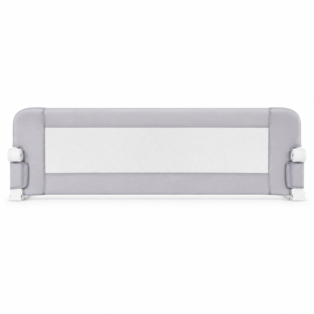Airfind Foldable Bed Rail Swing Down Baby Bed Guard Rail, Metal Oxford Cloth PP Cotton Frame, 47 x 17 x 15.5（L x H x W） Footprint, White