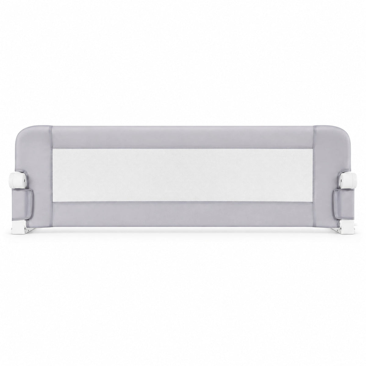 Airfind Foldable Bed Rail Swing Down Baby Bed Guard Rail, Metal Oxford Cloth PP Cotton Frame, 47 x 17 x 15.5（L x H x W） Footprint, White