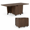 Airfind Foldable Coffee Table with Storage Cabinet Extendable Center Table, 155 lbs Capacity, Engineered Wood Frame, 48in x 24in x 18in Footprint