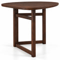 Airfind Foldable Dining Table 31.5 Inch Triangular Small Kitchen Table for 2, 130 lbs Capacity, Rubber Wood MDF Frame, 31.5 Inch x 31.5 Inch x 29.5 Inch Footprint