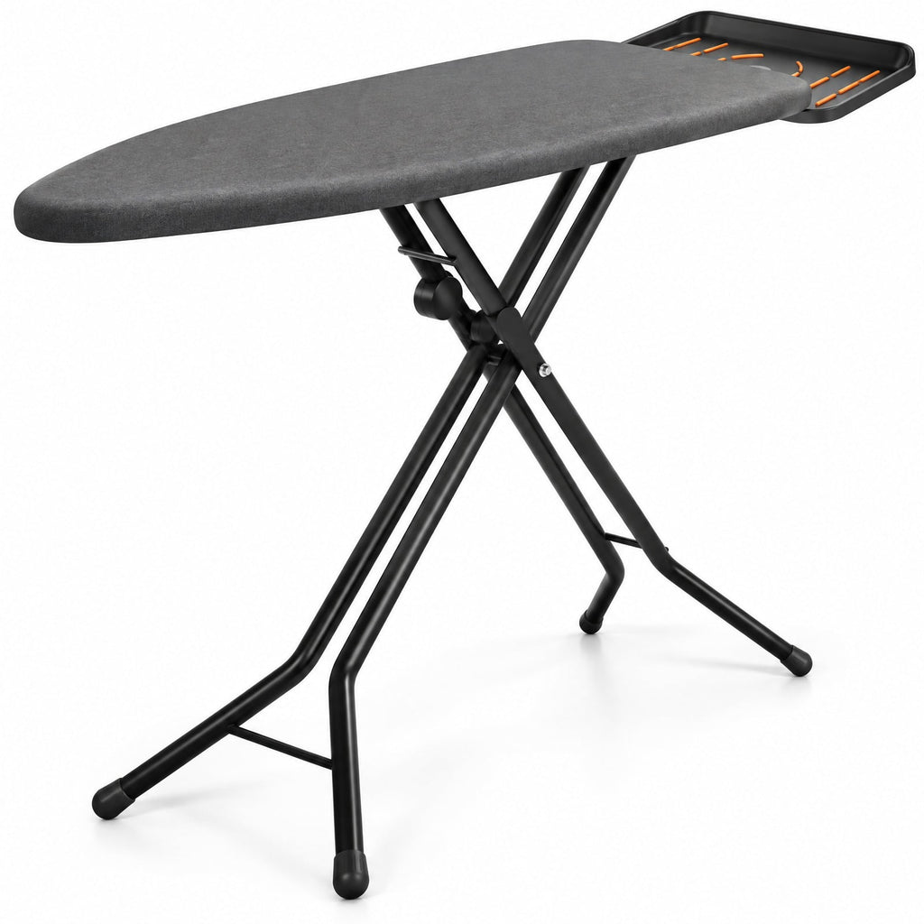 Airfind Foldable Full Size Ironing Board with Collapsible Iron Rest for Laundry Room, 45 lbs Capacity, Fabric Felt Steel Frame, Gray