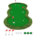 Airfind Foldable Golf Chipping Mat with realistic turf and multiple target holes for backyard practice plus portable case and easy roll-up storage, Green