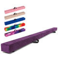 Airfind Folding Balance Beam for Kids with Solid Wood Base and Anti-slip Bottom for Home Gymnastics Training and Practice, Purple