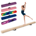 Airfind Folding Balance Beam with Solid Wood Base and Anti Slip Bottom for Kids Gymnastics Practice and Home Training, Beige