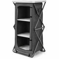 Airfind Folding Camping Storage Cabinet with 3 Shelves and Carry Bag, 33 lbs Weight capacity of each shelf: 11 lbs L: Capacity, Gray