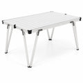 Airfind Folding Camping Table Picnic Table with Storage Bag and Waterproof Desktop, 176lbs Capacity, Aluminum PP Frame, 37 x 27 x 19 Footprint