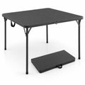 Airfind Folding Camping Table with All-Weather HDPE Tabletop and Rustproof Steel Frame, 330 lbs Capacity, HDPE Steel Frame, Gray