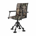 Airfind Folding Swivel Patio Chair with 4 Adjustable Leg, PP Steel Nylon Frame, 21.5 x 21.5 x 33.5-42 Footprint, Camouflage