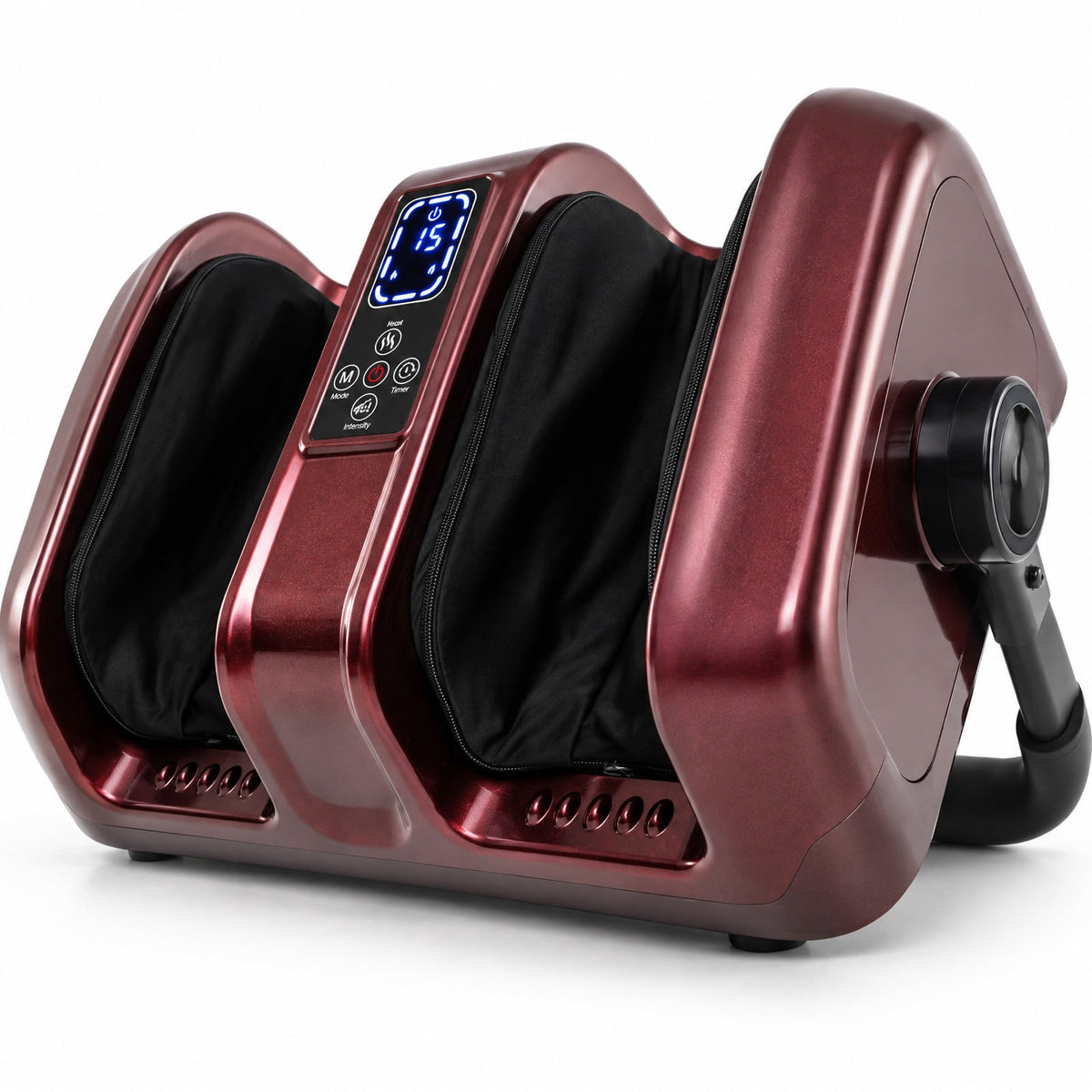Airfind Foot and Calf Massager with Heat Shiatsu Deep Kneading Rolling Smart Electric Leg Massager, ABS Frame, 20 x 12.5 x 8.5 Footprint, Red