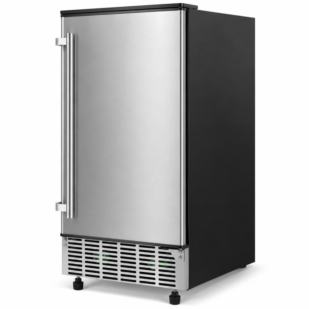Airfind Free-Standing Built-In Undercounter Ice Maker, Stainless Steel PP Zinc-Plated Sheet ABS for Convenient Everyday Use, Silver