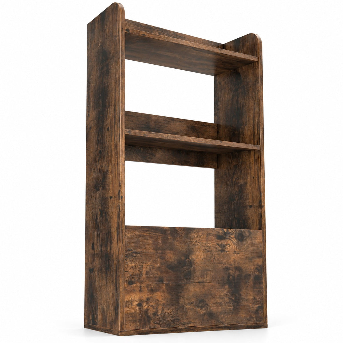 Airfind Freestanding Bookshelf with 3-Tier Open Shelf, 44 lbs Capacity, Engineered Wood MDF Frame, 21.5 x 11.5 x 41.5 Footprint, Brown