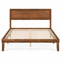 Airfind Full Size Bed Frame with Headboard and Wooden Slats Support, 660 lbs Capacity, Plywood Acacia Wood Rubber Wood MDF Frame