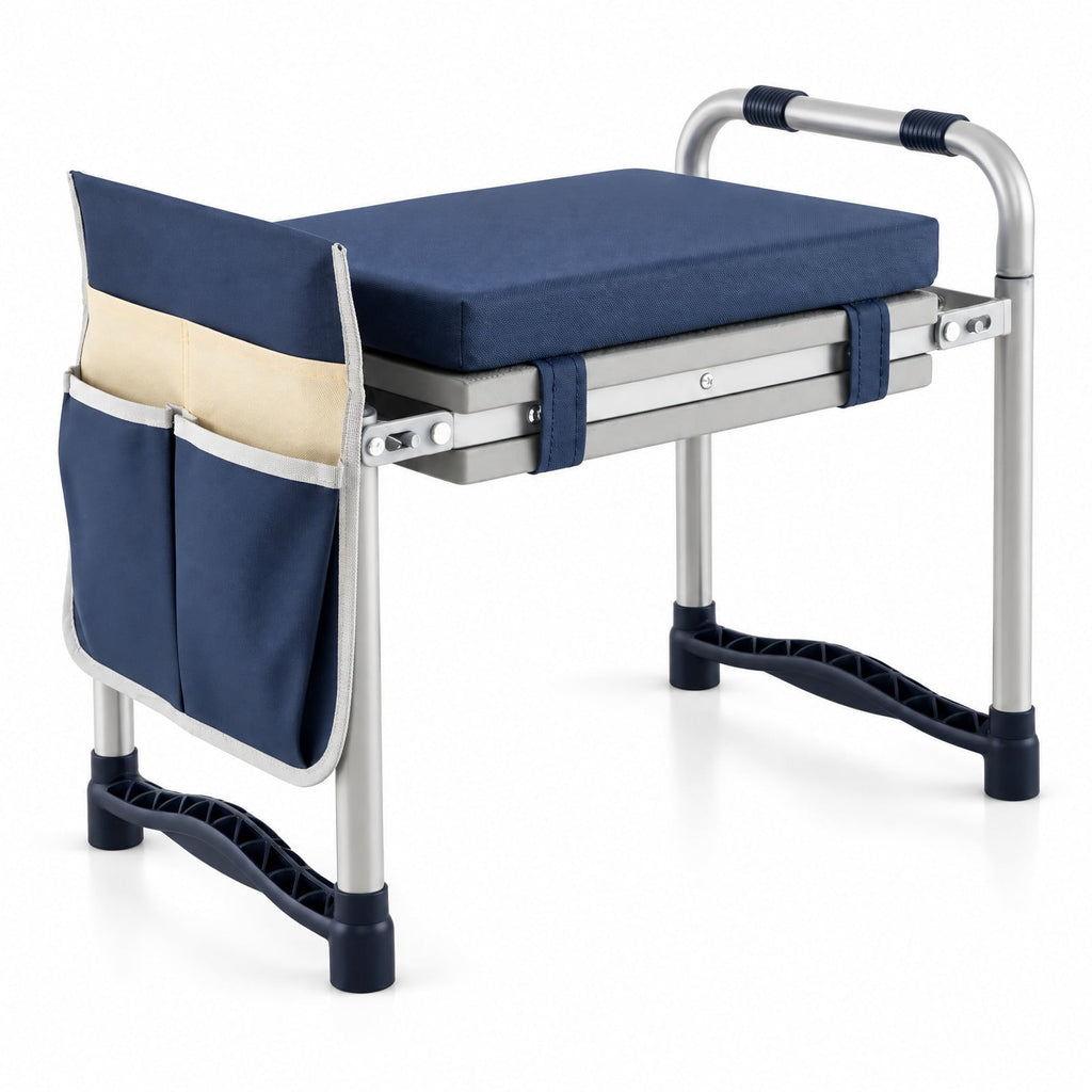 Airfind Garden Kneeler and Seat Foldable Gardening Stool with Wide EVA Foam Padding, 350 lbs Capacity, Metal EVA Frame, 21 x 12 x 17 Footprint