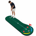 Airfind Golf Putting Green Set for Indoor Outdoor Use, Practice Putting Mat with Training Cup Flag and Ball Ramp for Home Office