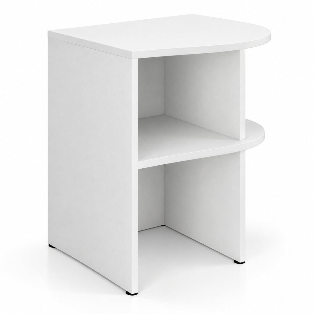 Airfind End Table, Half Round, with Open Shelves for Small Space, 66 lbs Capacity, Engineered Wood, 15 Inch x 15 Inch x 19 Inch/38 x 38 x 48.5 cm, Coffee