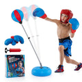 Airfind Adjustable Freestanding Punching Bag for Adults and Kids with Sand or Water Fillable Base and Boxing Gloves and Height Adjustable Stand for Home Training, Blue