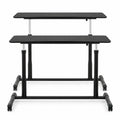 Airfind Height Adjustable Computer Desk Sit to Stand Rolling Notebook Table, MDF Frame, 37.5 x 21.5 x 27.5-42 Footprint, Balck
